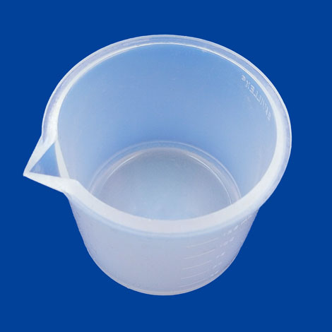 PFAビーカー/底部内面は洗浄しやすい丸み加工
